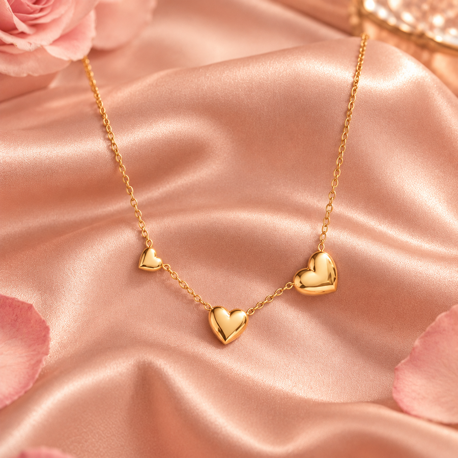 Three Heart Necklace